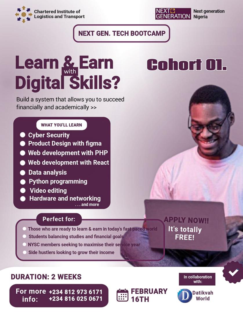 CILT Next Generation – Next Gen Tech Bootcamp (Cohort 01)